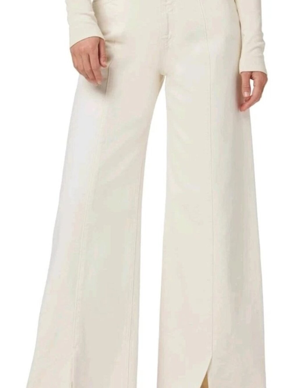 Hudson Women’s James Wide Leg Jeans Ecru Size 27